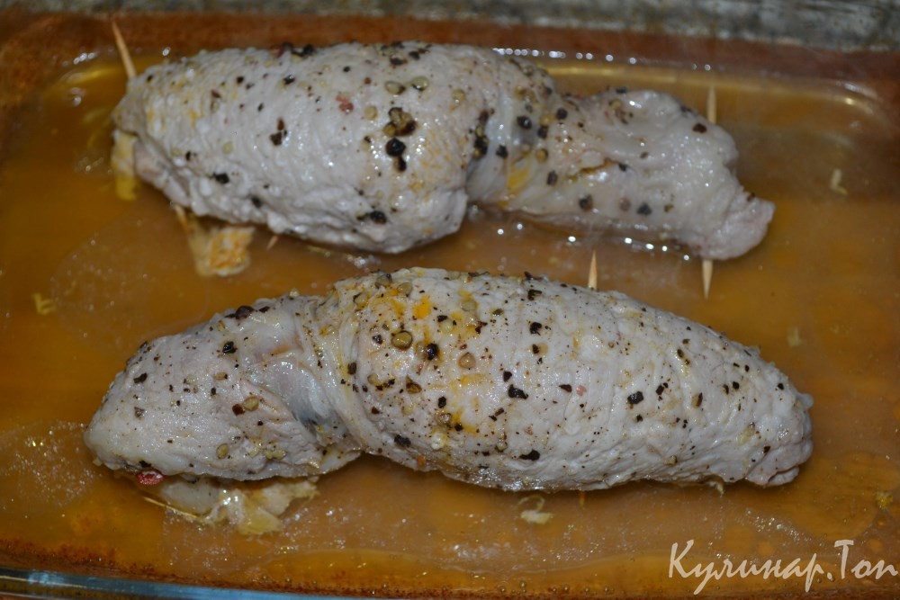 Свиные рулетики с начинкой