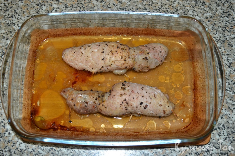 Свиные рулетики с начинкой