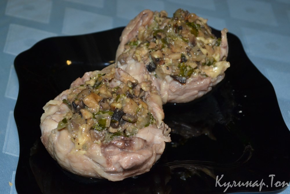Бомбочки из курицы с шампиньонами