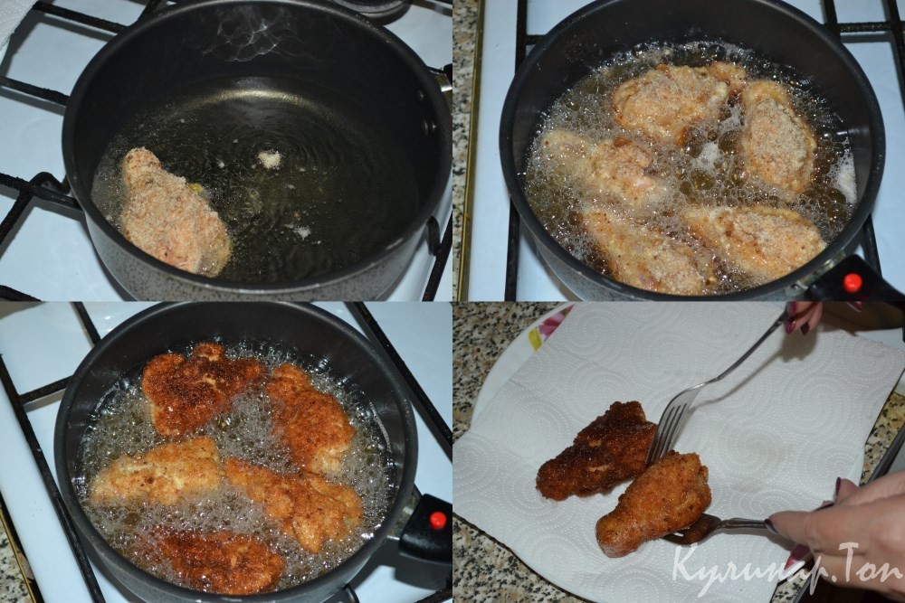 Куриные крылышки в белом вине