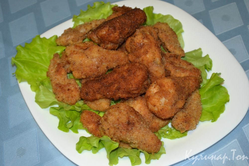 Куриные крылышки в белом вине