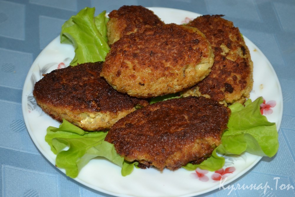 Рыбные котлеты фаршированные крабовыми палочками