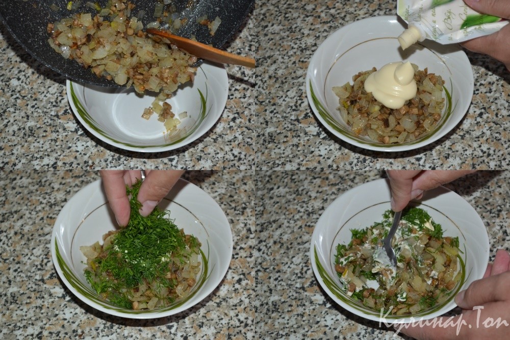 Горячая закуска из шампиньонов