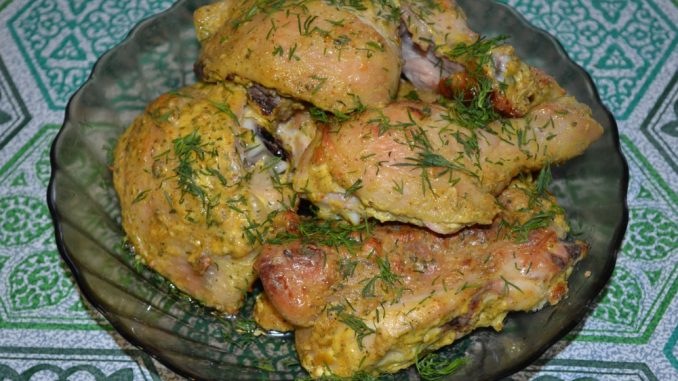 Курица в сметане с чесноком в духовке-06 Курица в сметане с чесноком в духовке