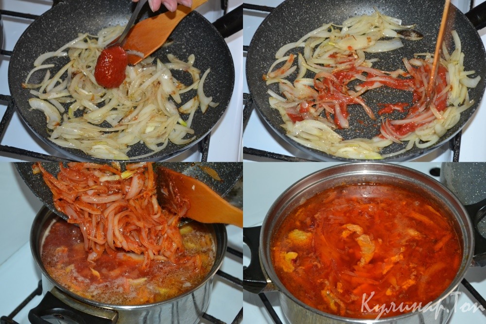 Борщ с курицей