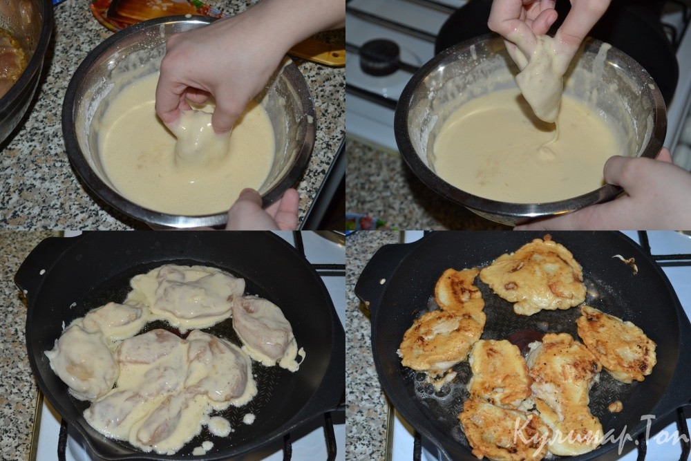 Куриная грудка в пивном кляре