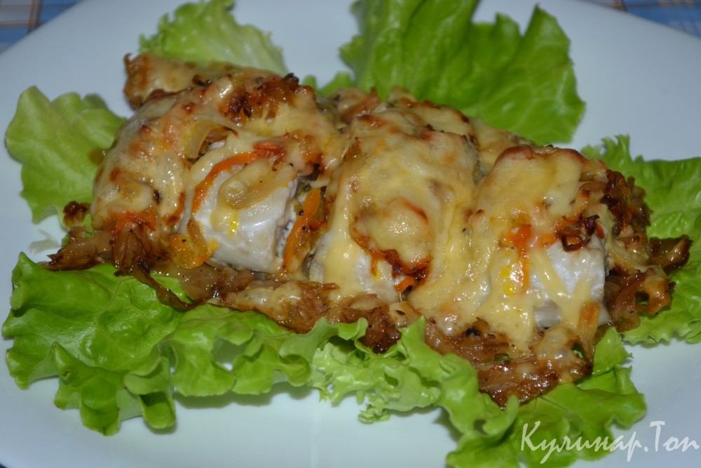 Скумбрия с капустой в духовке