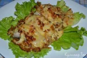 Скумбрия с капустой в духовке