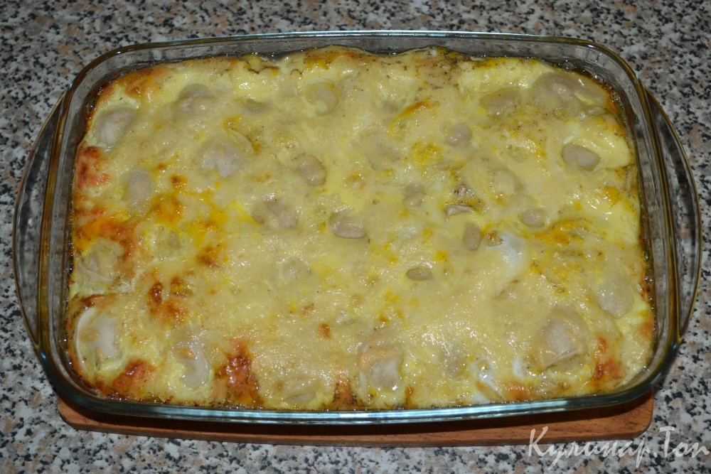 Запеканка из пельменей