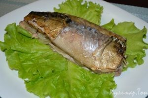 Скумбрия запеченная в рукаве