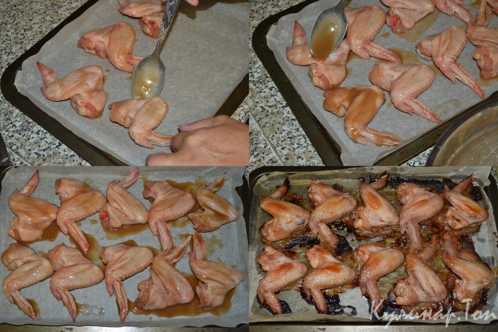 Сладкие куриные крылья