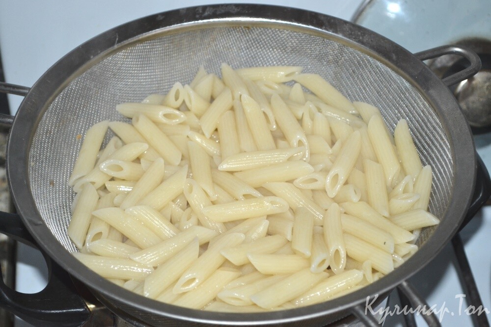 Макароны по-флотски с мясом индейки