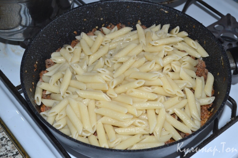 Макароны по-флотски с мясом индейки