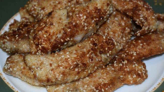 Куриные грудки в панировке из сухарей и кунжута-05 Куриные грудки в панировке из сухарей и кунжута