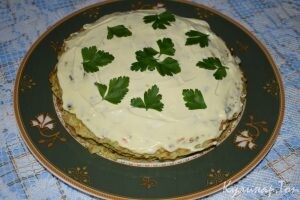 Кабачковый торт-закуска