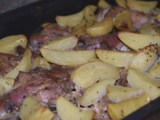 Кролик с картофелем в духовке