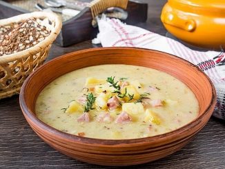 Картофельный суп с ветчиной