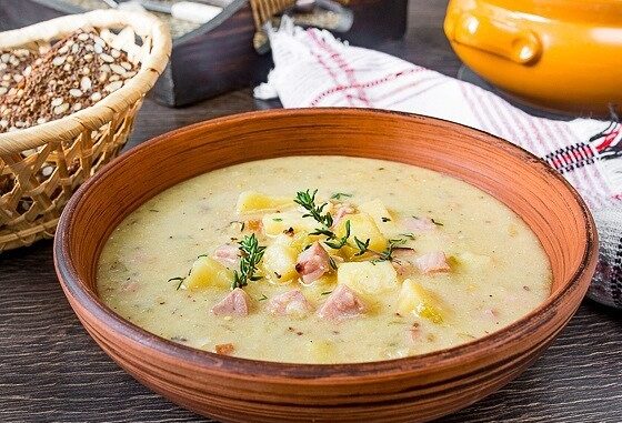 Картофельный суп с ветчиной Картофельный суп с ветчиной