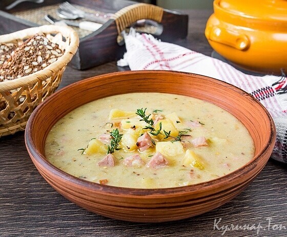 Картофельный суп с ветчиной