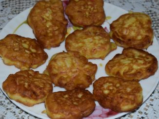 Оладьи с крабовым мясом