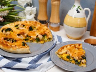 Пирог с курицей и брокколи