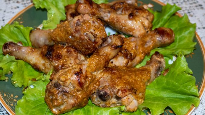 Запеченные куриные голени с чесноком-06 Запеченные куриные голени с чесноком