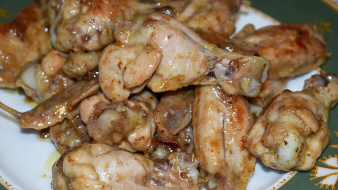 Куриные крылышки в соусе кокосовый карри-08 Куриные крылышки в соусе кокосовый карри