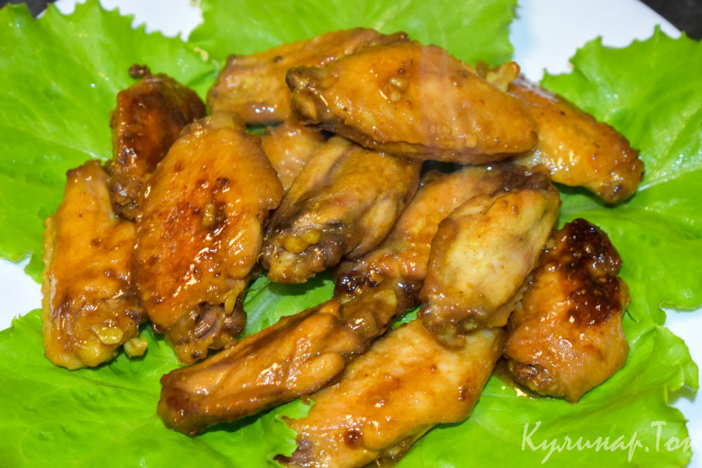 Карамельные куриные крылышки